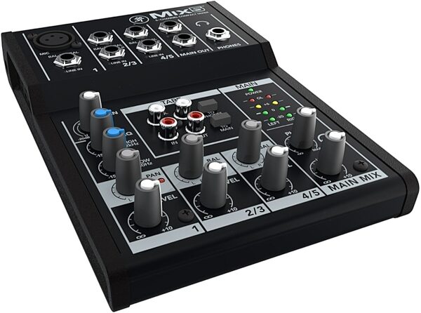 Mackie Mix5 Compact Mixer, 5-Channel, New, Right