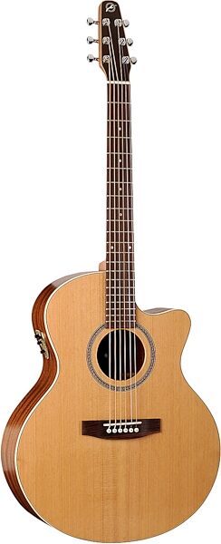 Seagull MJM6 CW GT QII Mini Jumbo Cutaway Acoustic-Electric Guitar (with Case), Main
