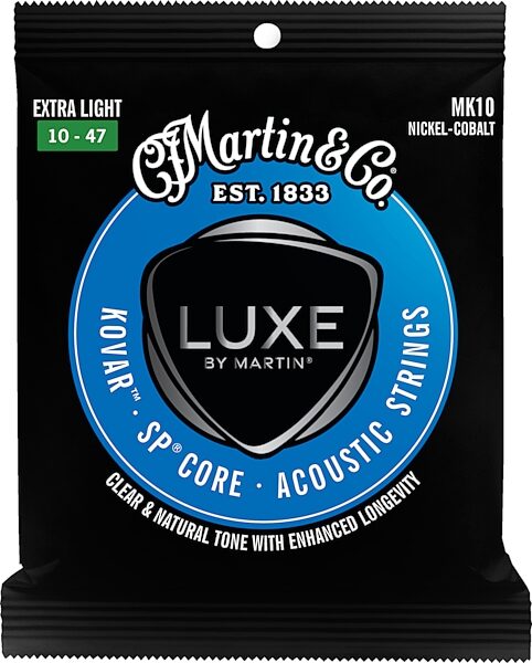 Martin Luxe Kovar Acoustic Guitar Strings, Extra Light, 41Y24MK10, Action Position Back