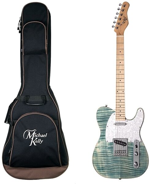 Michael Kelly 1953 Electric Guitar, with Maple Fingerboard, Blue Jean Wash, with Gig Bag, Main