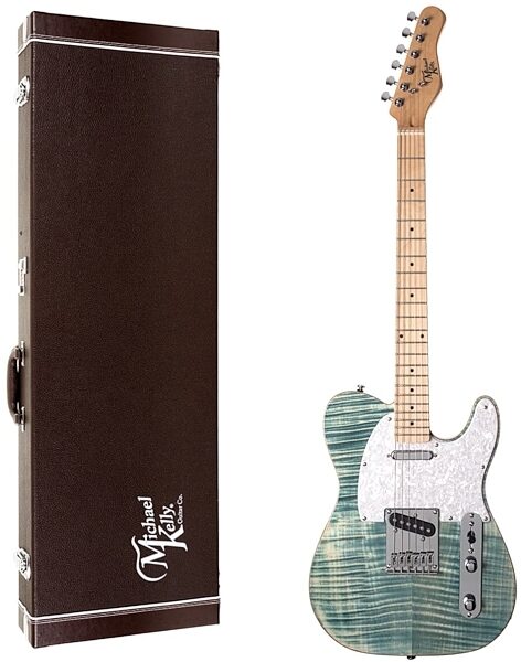 Michael Kelly 1953 Electric Guitar, with Maple Fingerboard, Blue Jean Wash, with Hard Case, Main