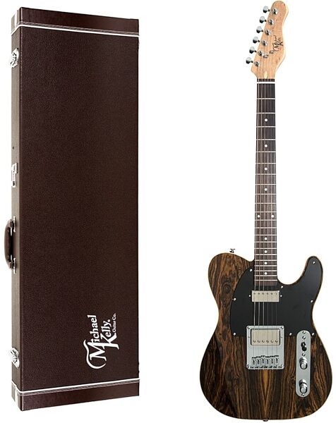 Michael Kelly Mod Shop '55 Electric Guitar, Custom Fralin, Pau Ferro Fingerboard, Ebony, with Hard Case, Main