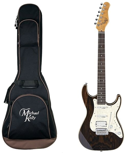 Michael Kelly Custom Collection '65 Electric Guitar, Pau Ferro Fingerboard, Striped Ebony, with Gig Bag, Main