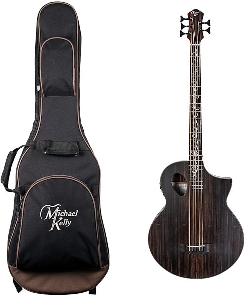Michael Kelly Dragonfly 5 Acoustic-Electric Bass Guitar, 5-String, Ovangkol Fingerboard, Java, with Gig Bag, Main