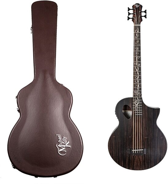 Michael Kelly Dragonfly 5 Acoustic-Electric Bass Guitar, 5-String, Ovangkol Fingerboard, Java, with Hard Case, Main