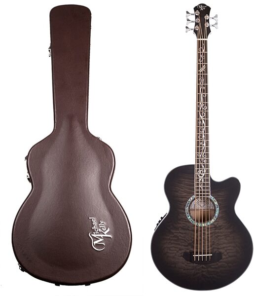 Michael Kelly Dragonfly 5 Acoustic-Electric Bass Guitar, 5-String, Pau Ferro Fingerboard, Smoke Burst, with Hard Case, Main