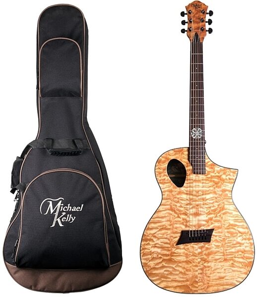 Michael Kelly Forte Port X Acoustic-Electric Guitar, Natural, with Gig Bag, Main