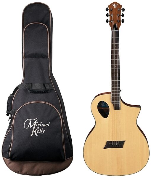 Michael Kelly Forte Port Acoustic-Electric Guitar, Natural, with Gig Bag, Main