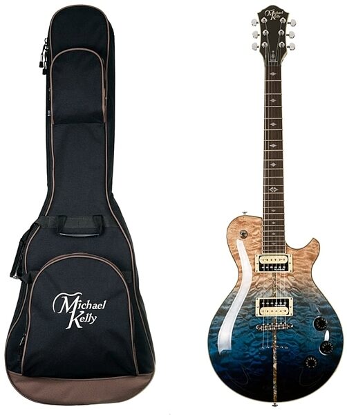 Michael Kelly Custom Collection Patriot Instinct Bold Electric Guitar, Pau Ferro Fingerboard, Blue Fade, with Gig Bag, Main