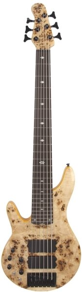 Michael Kelly Pinnacacle Electric Bass, 6-String, Left-Handed, Natural Burl, Main