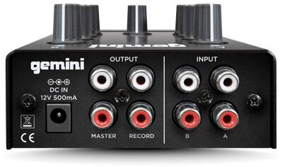 Gemini MM1 Compact DJ Mixer, Back
