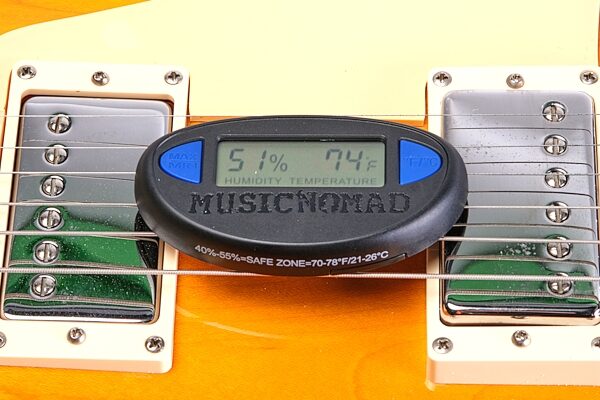 Music Nomad HONE Guitar Hygrometer, New, Action Position Front