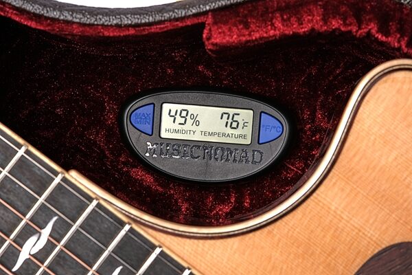 Music Nomad HONE Guitar Hygrometer, New, Action Position Front