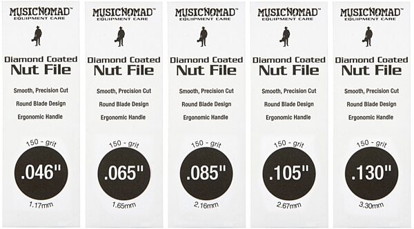 Music Nomad MN673 5-Piece Bass Guitar Nut Files, New, view