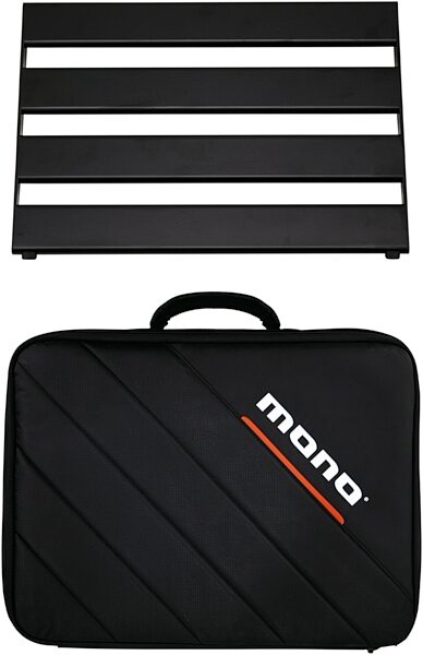 MONO Rail Pedalboard, Black, Small, with Stealth Club Case, Action Position Back