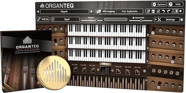 Modartt Organteq Organ Plug-in Software, Digital Download, Action Position Back