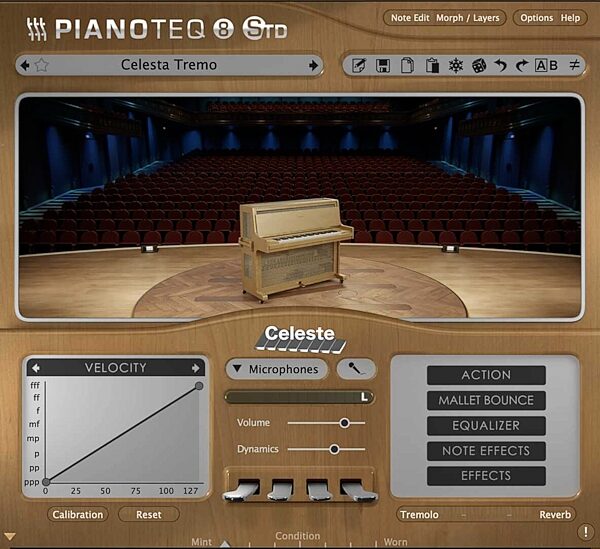 Modartt Celeste Instrument Pack for Pianoteq Software, Digital Download, Action Position Back