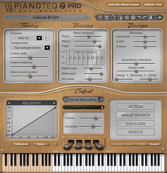 Modartt Celeste Instrument Pack for Pianoteq Software, Digital Download, Action Position Back