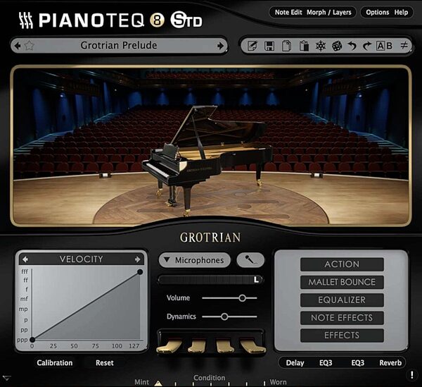 Modartt Grotrian Concert Royal Instrument Pack for Pianoteq Software, Digital Download, Action Position Back
