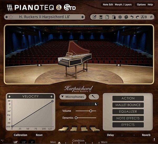 Modartt Harpsichord Instrument Pack for Pianoteq Software, Digital Download, Action Position Back