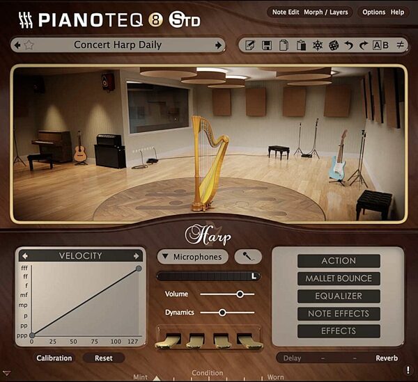 Modartt Harps Instrument Pack for Pianoteq Software, Digital Download, Action Position Back