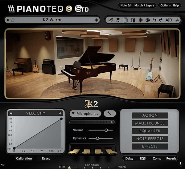 Modartt K2 Grand Piano Instrument Pack for Pianoteq Software, Digital Download, Action Position Back