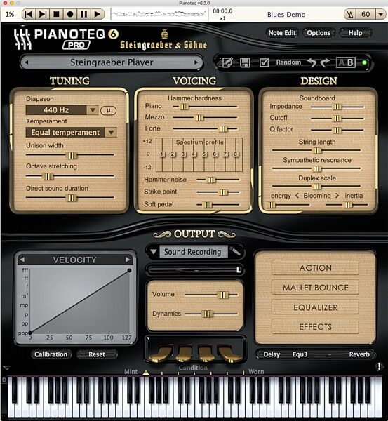 Modartt Steingraeber E 272 GP Instrument Pack for Pianoteq Software, Digital Download, Action Position Back