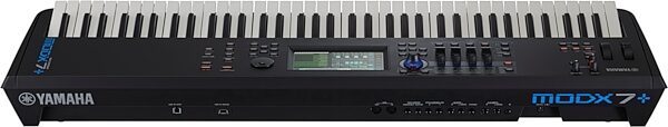 Yamaha MODX7 Plus Keyboard Synthesizer, 76-Key, Customer Return, Blemished, Angled Back