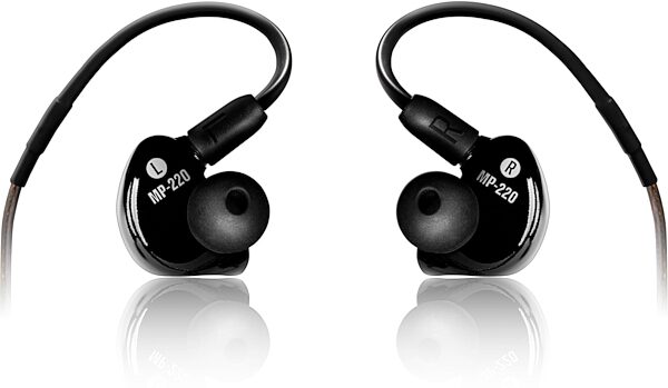 Mackie MP-220 BTA Bluetooth Dual Driver Pro In-Ear Monitor Headphones, New, Angled Back
