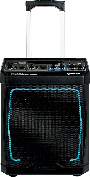 Gemini MPA-3600 Rechargeable Bluetooth Speaker with Lights, Action Position Back