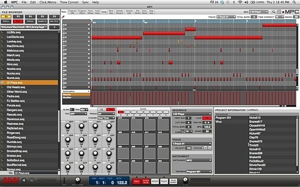 Akai MPC Renaissance Music Production Controller, Screenshot 1