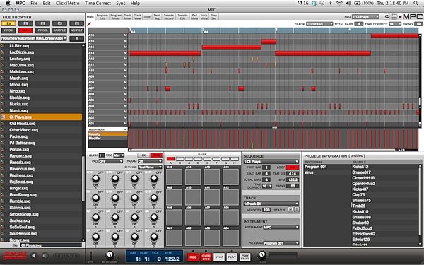 Akai MPC Studio Music Production Controller, Screenshot