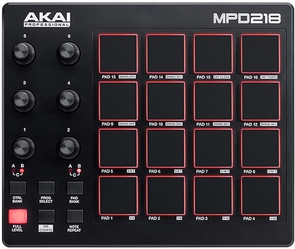 Akai MPD218 Drum Pad Controller, New, Main