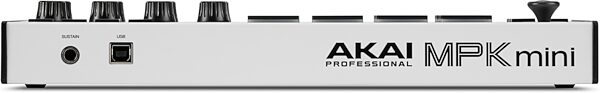 Akai MPK Mini MK3 USB MIDI Keyboard Controller, 25-Key, Special Edition White, Back