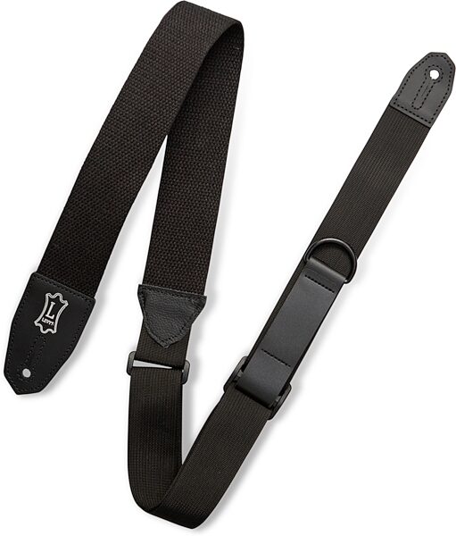 Levy's Right Height Cotton Guitar Strap, Black, MRHC-BLK, Main