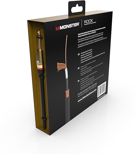 Monster Cable Prolink Rock Instrument Cable, Right-Angle to Straight, Main Back
