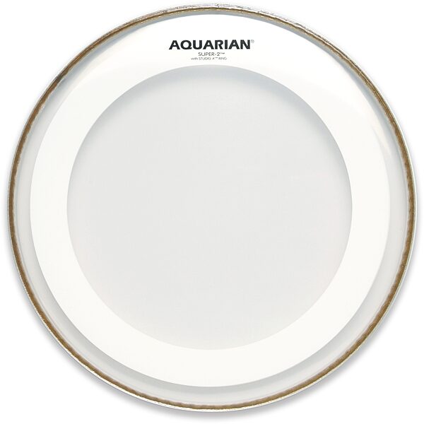 Aquarian Super-2 Clear with Studio-X Ring Drumhead, Main