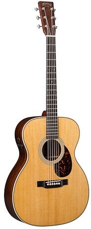 Martin OM-28E Retro Acoustic-Electric Guitar (with Case), Main