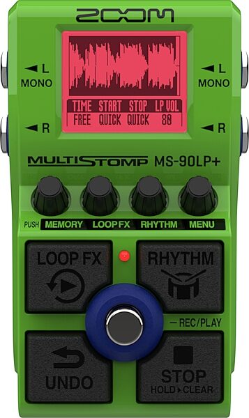 Zoom MS-90LP+ MultiStomp Stereo Looper Guitar Pedal, New, Action Position Back