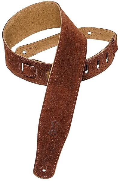 Levy's MS26 2.5" Suede Guitar Strap, Brown, Main