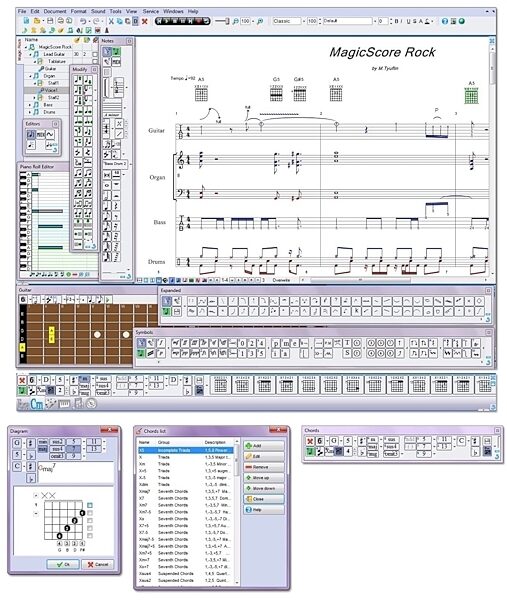 MagicScore Guitar Notation Software, ve