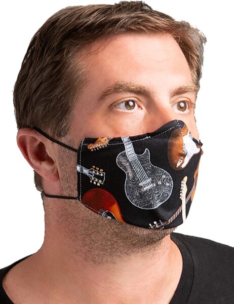 Levy's Reusable Face Mask with Pocket for Replaceable Filter, In Use