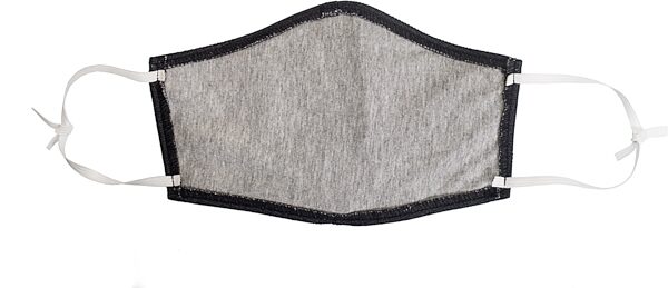 Levy's Reusable and Washable Face Mask (No Filter Pocket), Charcoal, Action Position Back
