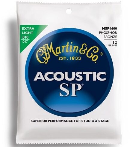 Martin 41MSP4600 Phosphor Bronze Acoustic Guitar Strings, 12-String, Main