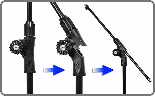 Galaxy Audio MSTC Convertible Boom/Straight Microphone Stand, Transformation Mechanism