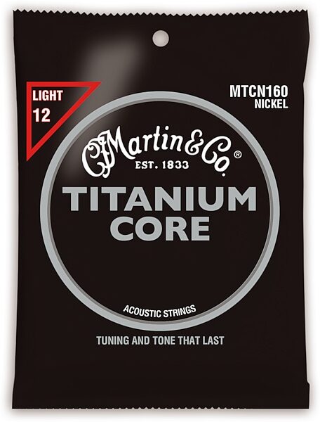 Martin MTCN160 Titanium Core Acoustic Strings, Light, Action Position Back