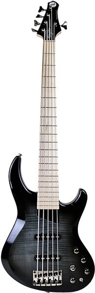 MTD Kingston Saratoga Deluxe 5 Electric Bass, 5-String (with Maple Fingerboard), Transparent Black Burst, Action Position Back
