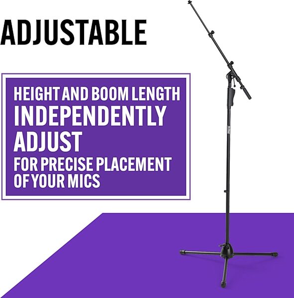 On-Stage MS7550 One-Handed Microphone Stand, New, Action Position Back