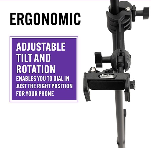 On-Stage TCM500 Smart Phone Microphone Stand Holder, New, Action Position Back