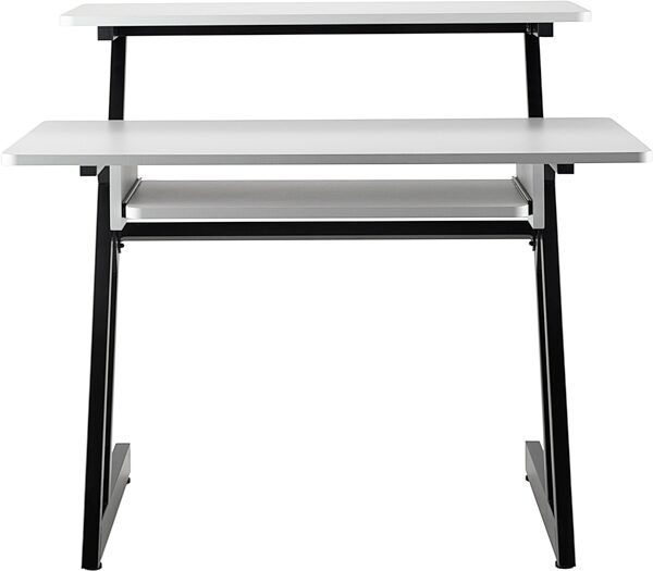 On-Stage WS7500 Wood Workstation, White, Action Position Back